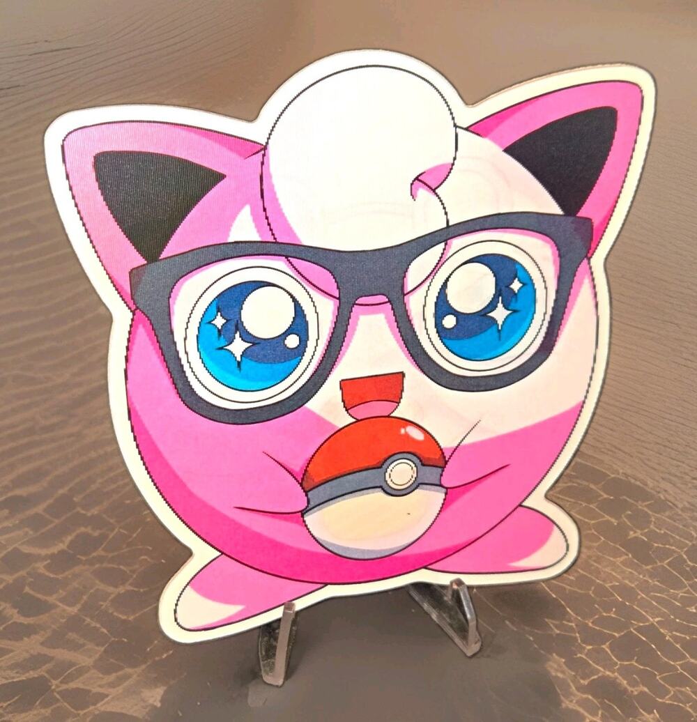 Pokemon Jigglypuff 3D Motion Lenticular Car Laptop Decal Sticker Peeker